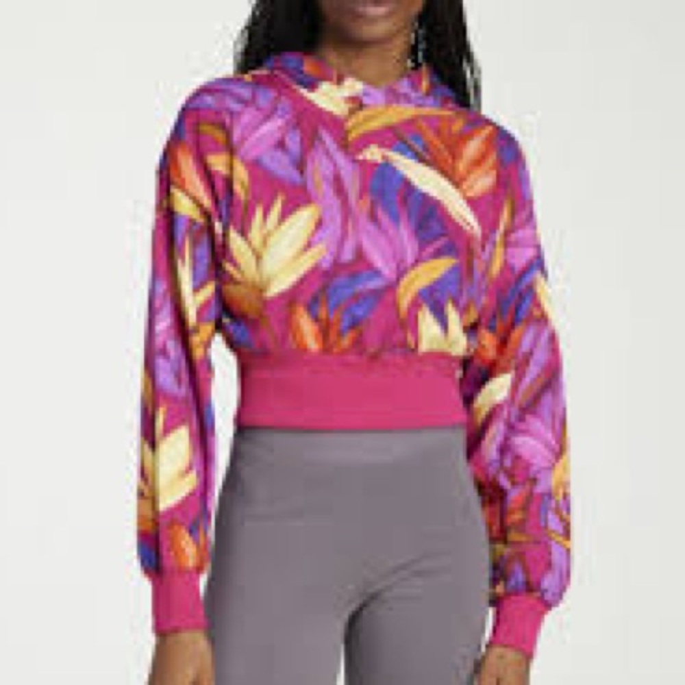 NWT Farm Rio Floral Women's Cropped Jacket - Multicolor - Picture 4 of 10